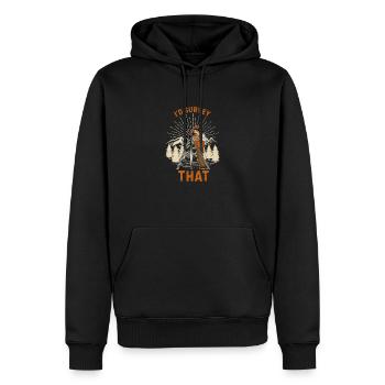 Géomatique Arpentage Profession de théodalite - Sweat à capuche Premium bio Homme - noir - Devant - Nico (187cm)