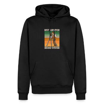 Géodésie géodésique Profession - Sweat à capuche Premium bio Homme - noir - Devant - Nico (187cm)
