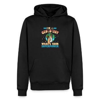 Forscher Berge Naturwissenschaftler Spruch - Männer Premium Bio Hoodie - Schwarz - Vorne - Nico (187cm)