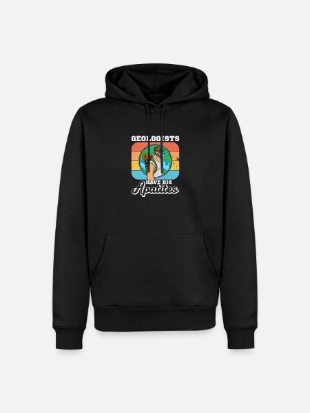 Geologist studies profession geologist hammer - Men’s Premium Organic Hoodie - black