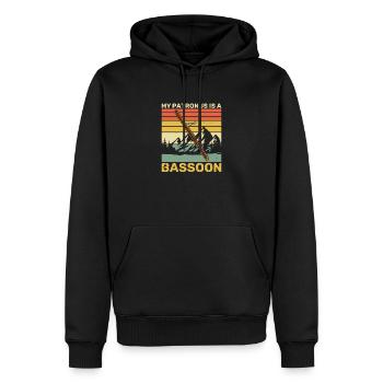 Musicien Basson Basson Instrument à vent Dicton - Sweat à capuche Premium bio Homme - noir - Devant - Nico (187cm)