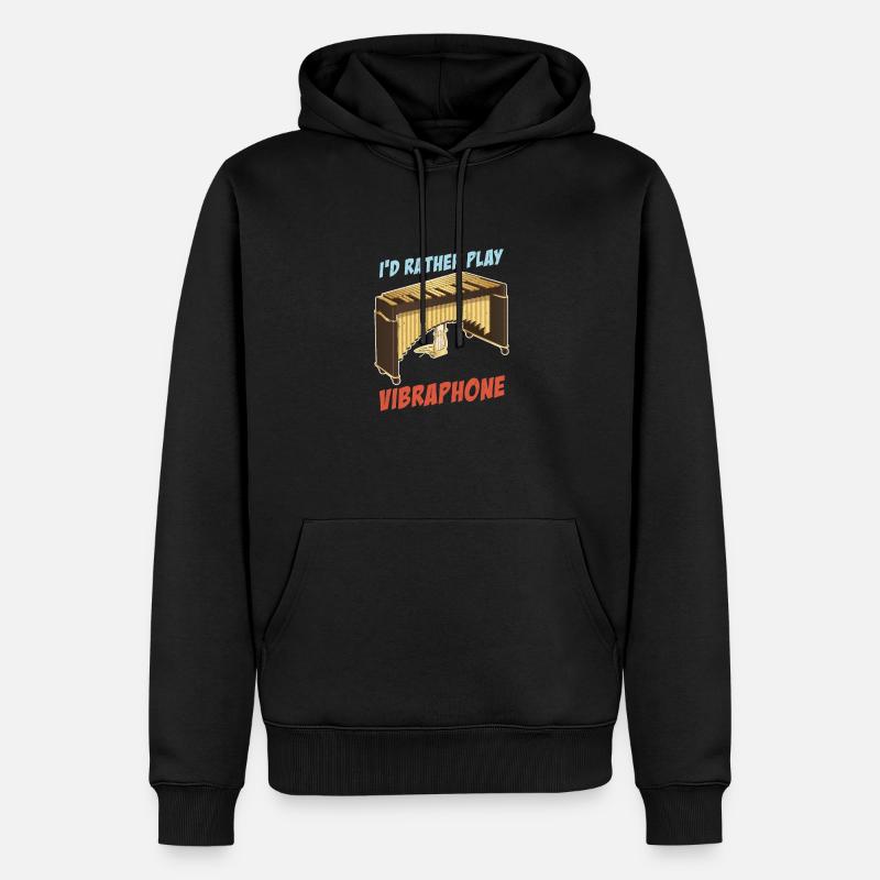 Vibraphone Percussion Marimba Musiciens - Sweat à capuche Premium bio Homme - noir