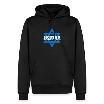 Israël Mossad Étoile de David Armée IFD Moyen-Orient - Sweat à capuche Premium bio Homme - noir - Devant - Nico (187cm)