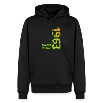 1963 Limited Edition - Männer Premium Bio Hoodie - Schwarz - Vorne - Nico (187cm)