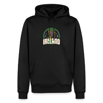 Keltische Harfe Irland Musik Schule Musiker - Männer Premium Bio Hoodie - Schwarz - Vorne - Nico (187cm)