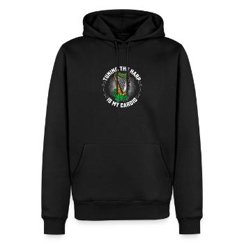 Konzert Musik Musiker Harfe Harfenist Spruch - Männer Premium Bio Hoodie - Schwarz - Vorne - Nico (187cm)