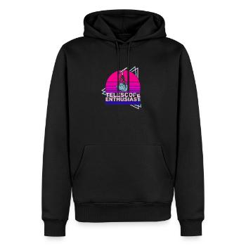 Astronomy Science Telescope Hobby Stars - Sweat à capuche Premium bio Homme - noir - Devant - Nico (187cm)