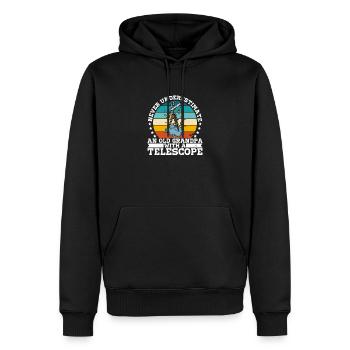 Télescope École de physique Astronomie Étoiles - Sweat à capuche Premium bio Homme - noir - Devant - Nico (187cm)