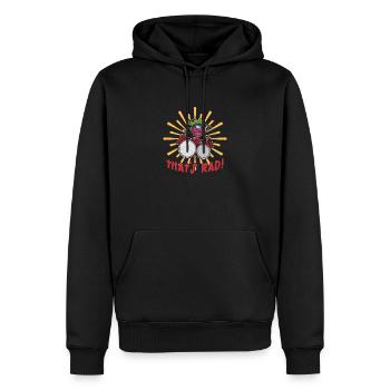 Rettich Schlagzeug Garten Salat Vegan Vegetarisch - Männer Premium Bio Hoodie - Schwarz - Vorne - Nico (187cm)
