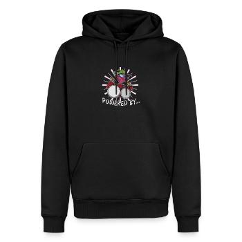 Garten Bio Rettich Vegan Veganer Essen Gesund - Männer Premium Bio Hoodie - Schwarz - Vorne - Nico (187cm)