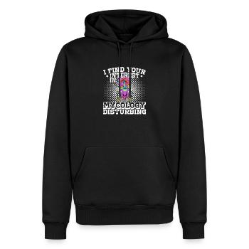 Mycologie, Fourmi, Zombie, Mycologie, Biologie - Sweat à capuche Premium bio Homme - noir - Devant - Nico (187cm)