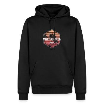 Malibu California Beach Vacances Souvenir - Sweat à capuche Premium bio Homme - noir - Devant - Nico (187cm)