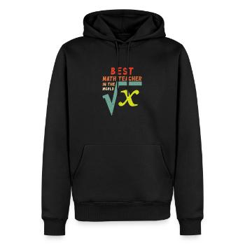 Best math teacher in the world - Men’s Premium Organic Hoodie - black - Front - Nico (187cm)