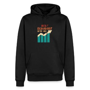 Best Economist In the world - Men’s Premium Organic Hoodie - black - Front - Nico (187cm)