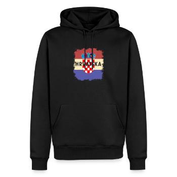 Croatia Croats Origin Birthplace Flag - Men’s Premium Organic Hoodie - black - Front - Nico (187cm)
