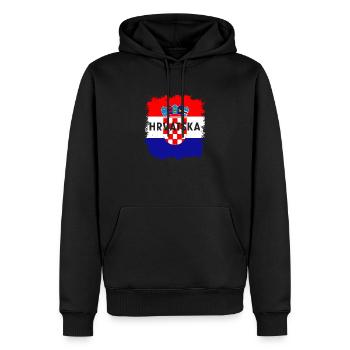Croatia Croats Origin Birthplace Flag - Men’s Premium Organic Hoodie - black - Front - Nico (187cm)