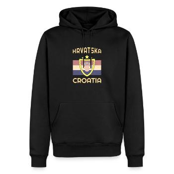 Croatie Balkans Origine nationale Utlaub - Sweat à capuche Premium bio Homme - noir - Devant - Nico (187cm)