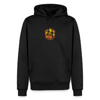 Rétro Santa Barbara California Souvenir Vintage - Sweat à capuche Premium bio Homme - noir - Devant - Nico (187cm)