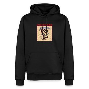 Arme à chaîne japonaise Kusarigama Ninja Kenjutsu disant - Sweat à capuche Premium bio Homme - noir - Devant - Nico (187cm)