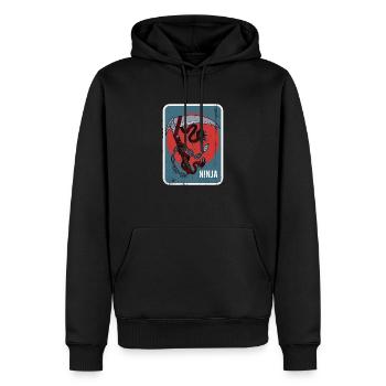 Kusarigama Training Weapon Combat Training Japon - Sweat à capuche Premium bio Homme - noir - Devant - Nico (187cm)
