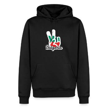 Bulgarien Balkan Urlaub Flagge Sofia Bulgare - Männer Premium Bio Hoodie - Schwarz - Vorne - Nico (187cm)