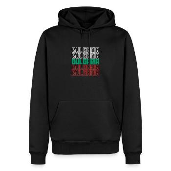 Bulgarie Drapeau Vacances Sofia Origine - Sweat à capuche Premium bio Homme - noir - Devant - Nico (187cm)