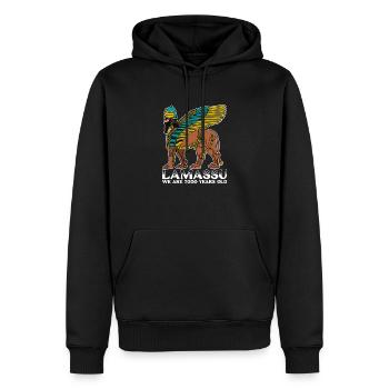 Lamassu Mesopotamien Babylon Gottheit Antik - Männer Premium Bio Hoodie - Schwarz - Vorne - Nico (187cm)