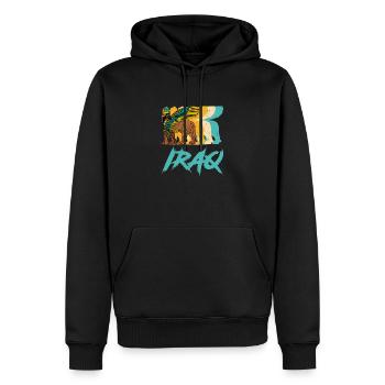 Faravahar Lamassu Iran Persien Gottheit Antik Sume - Männer Premium Bio Hoodie - Schwarz - Vorne - Nico (187cm)