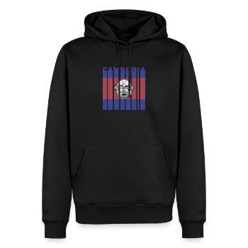 Cambodge Tradition Culture khmère Asie Drapeau - Sweat à capuche Premium bio Homme - noir - Devant - Nico (187cm)