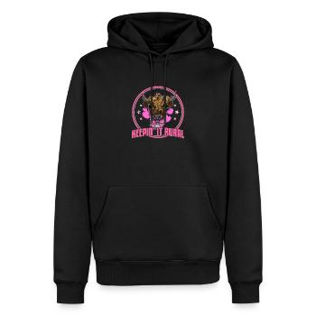 Hochlandrind Kuh Rind Bauernhof Züchter - Männer Premium Bio Hoodie - Schwarz - Vorne - Nico (187cm)
