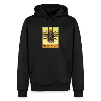 Faultier Fitness Yoga Namaste Meditation Zen - Männer Premium Bio Hoodie - Schwarz - Vorne - Nico (187cm)