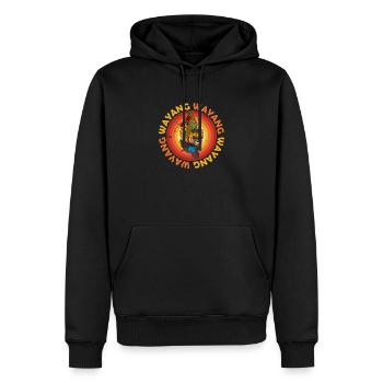 Wayang Kulit Indonesien Reise Bali Asien - Männer Premium Bio Hoodie - Schwarz - Vorne - Nico (187cm)