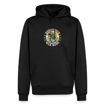 Bierdosen Trinker Saufen Alkohol Party Geschenk - Männer Premium Bio Hoodie - Schwarz - Vorne - Nico (187cm)