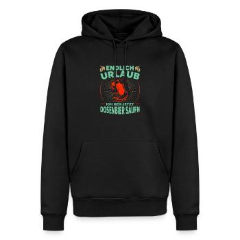 Saufen Trinken Biertrinker Dosenbier Wettsaufen - Männer Premium Bio Hoodie - Schwarz - Vorne - Nico (187cm)