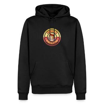 Hund Humor Sportler Fitness Bodybuilder - Männer Premium Bio Hoodie - Schwarz - Vorne - Nico (187cm)
