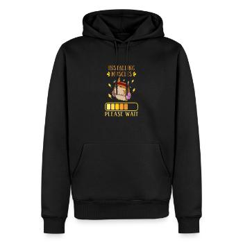 Hund Muskelaufbau Sportler Gym Training - Männer Premium Bio Hoodie - Schwarz - Vorne - Nico (187cm)
