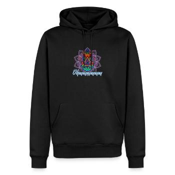 Hamsa Yoga Buddha Talisman Hindu Glück - Männer Premium Bio Hoodie - Schwarz - Vorne - Nico (187cm)