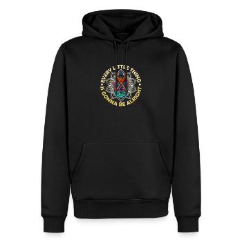Hamsa Eye Symbol Hindu Yoga Fluchschutz - Männer Premium Bio Hoodie - Schwarz - Vorne - Nico (187cm)