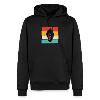 Mandrill Biologe Zoologe Tiere primat Safari - Männer Premium Bio Hoodie - Schwarz - Vorne - Nico (187cm)
