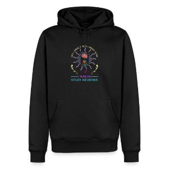 Neurologie Medizin Gehirn Facharzt Neuron - Männer Premium Bio Hoodie - Schwarz - Vorne - Nico (187cm)