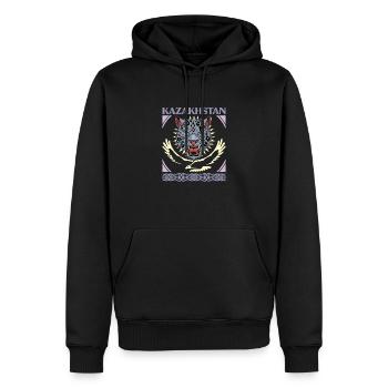 Kasachstan Flagge Herkunft Astana Kasachisch - Männer Premium Bio Hoodie - Schwarz - Vorne - Nico (187cm)