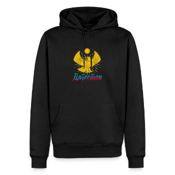 Dagestan Herkunft Adler Kaukasus Papakha - Männer Premium Bio Hoodie - Schwarz - Vorne - Nico (187cm)