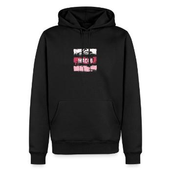 Macao Urlaub Souvenir Abstrakt Künstlerisch - Männer Premium Bio Hoodie - Schwarz - Vorne - Nico (187cm)