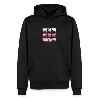 Huntington Beach Californie Souvenir de vacances - Sweat à capuche Premium bio Homme - noir - Devant - Nico (187cm)