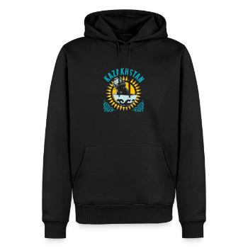 Kasachstan National UdSSR Herkunft Kasachisch - Männer Premium Bio Hoodie - Schwarz - Vorne - Nico (187cm)