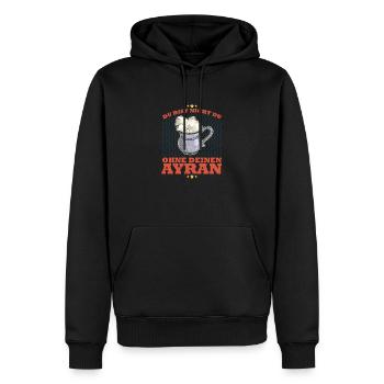 Ayran Becher Kebab Döner Imbiss Türkei National - Männer Premium Bio Hoodie - Schwarz - Vorne - Nico (187cm)