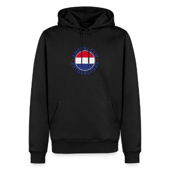 Niederlande Flagge Landesfarben Herkunft - Männer Premium Bio Hoodie - Schwarz - Vorne - Nico (187cm)