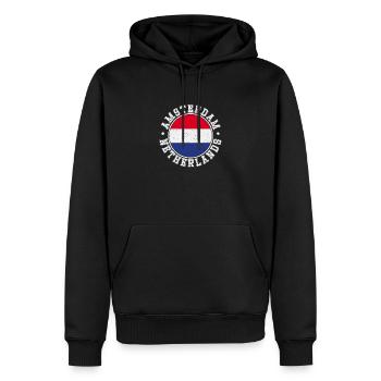 Niederlande Flagge Landesfarben Herkunft - Männer Premium Bio Hoodie - Schwarz - Vorne - Nico (187cm)