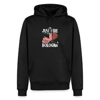 Bologna Wurst Italien Italienische Küche - Männer Premium Bio Hoodie - Schwarz - Vorne - Nico (187cm)