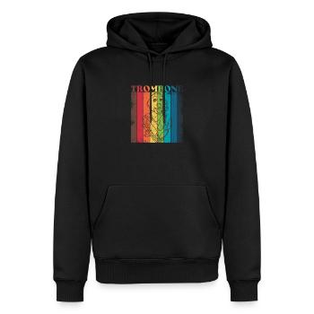 Hund Musik Instrument Posaune Musik Lehrer - Männer Premium Bio Hoodie - Schwarz - Vorne - Nico (187cm)